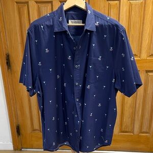 Tommy Bahama Navy Blue Men’s Cocktail Print Shirt